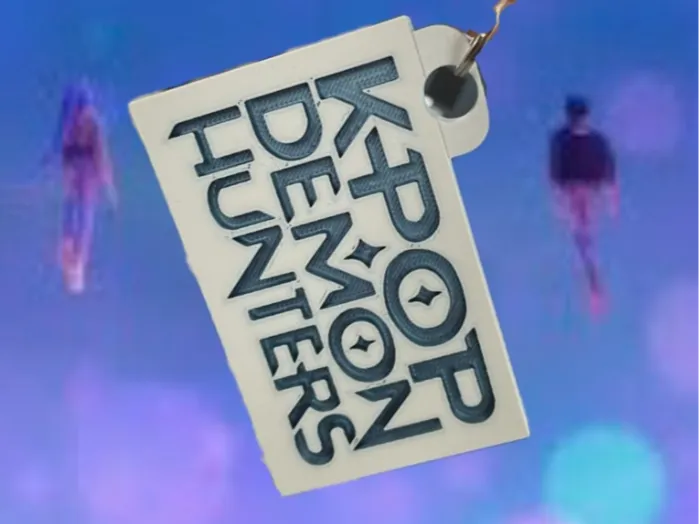 K Pop Demon Hunters logo key chain for bag