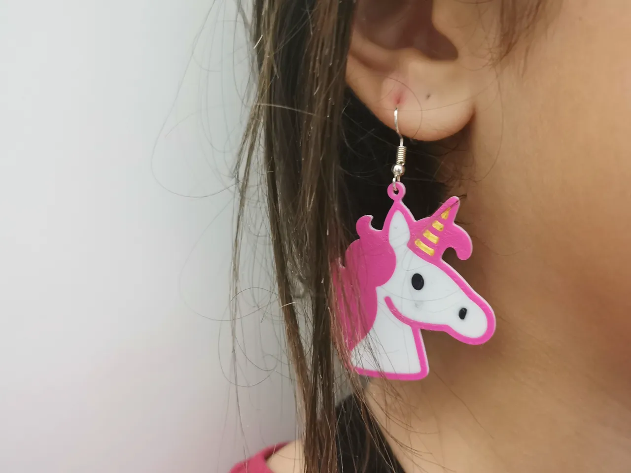 Multicolor Unicorn Earrings view 3