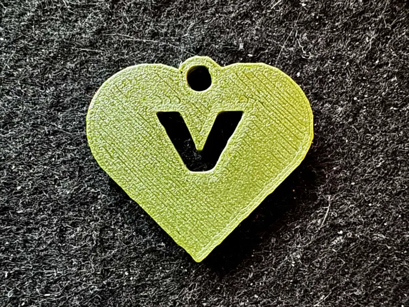 Keychain Heart V 