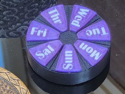 Circular Weekly Pill Box