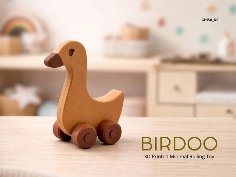 BIRDOO – Minimal Rolling Bird-Shaped Toy
