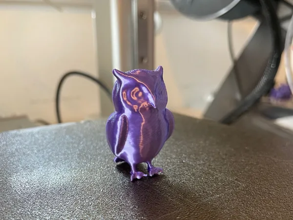 Petite chouette miniature, détaillée et rapide à imprimer
