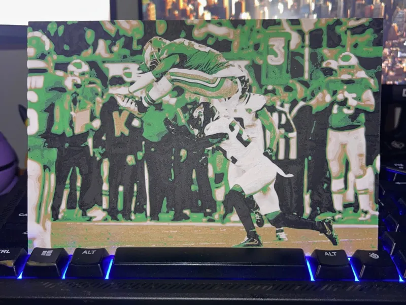 Saquon Barkley Backwards Hurdle HUEFORGE