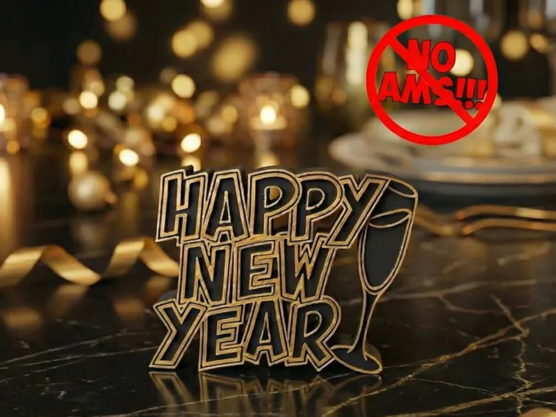 Happy New Year einfacher Aussteller