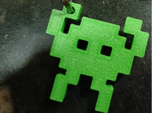 Green pixel alien