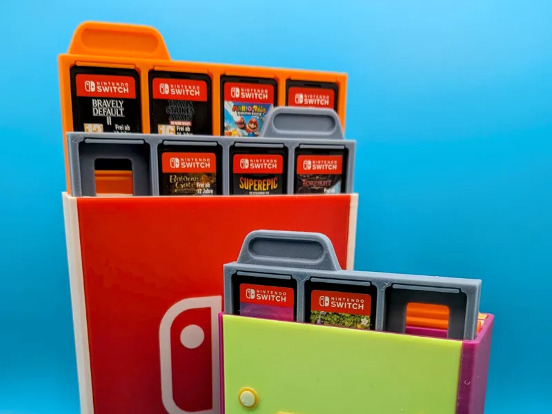 Nintendo switch sliding game card holder