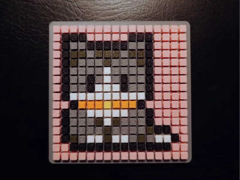 Cat 16x16 Pixel Puzzle (4mm tiles)