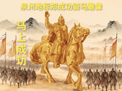 泉州郑成功骑马雕像-马上成功