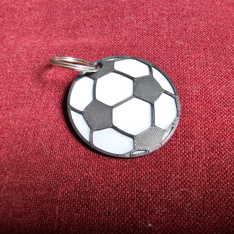 Soccer ball keyring / football keyring - dual color, AMS ready