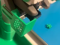 0.2mm layer, 2 walls, 15% infill (mesh deflector) PLA