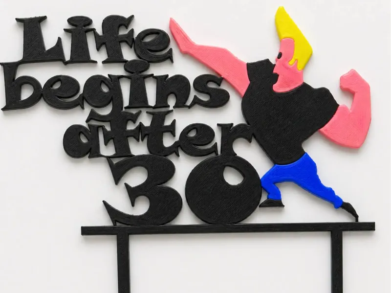 30th birthday - cake decoration, topper