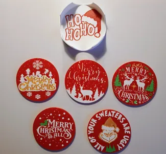 Merry Christmas coaster/hangers