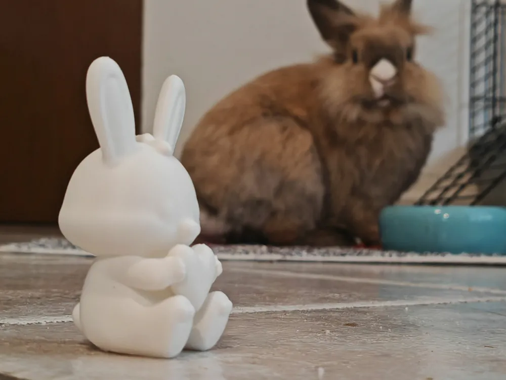 Little bunny with heart - Free 3D Print Model - MakerWorld