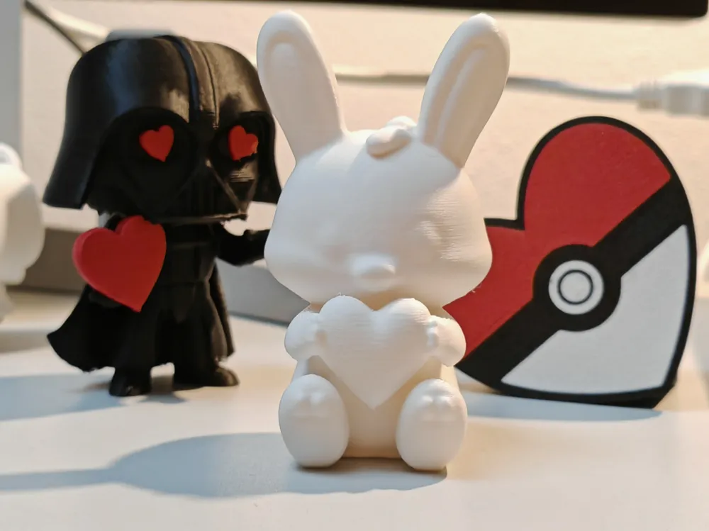 Little bunny with heart - Free 3D Print Model - MakerWorld