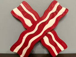 Bacon Strips in Cross/X Pattern