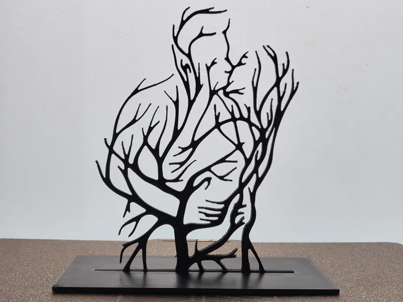 Romantic Embrace Tree Branch Minimalist Sculpture
