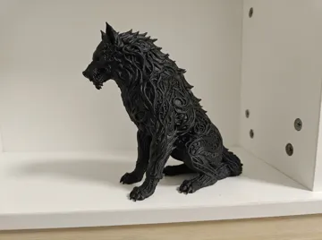 Figura decorativa: FlowWeave Wolf Sculpture | Fantasy Animal Decor — vista de referencia 3