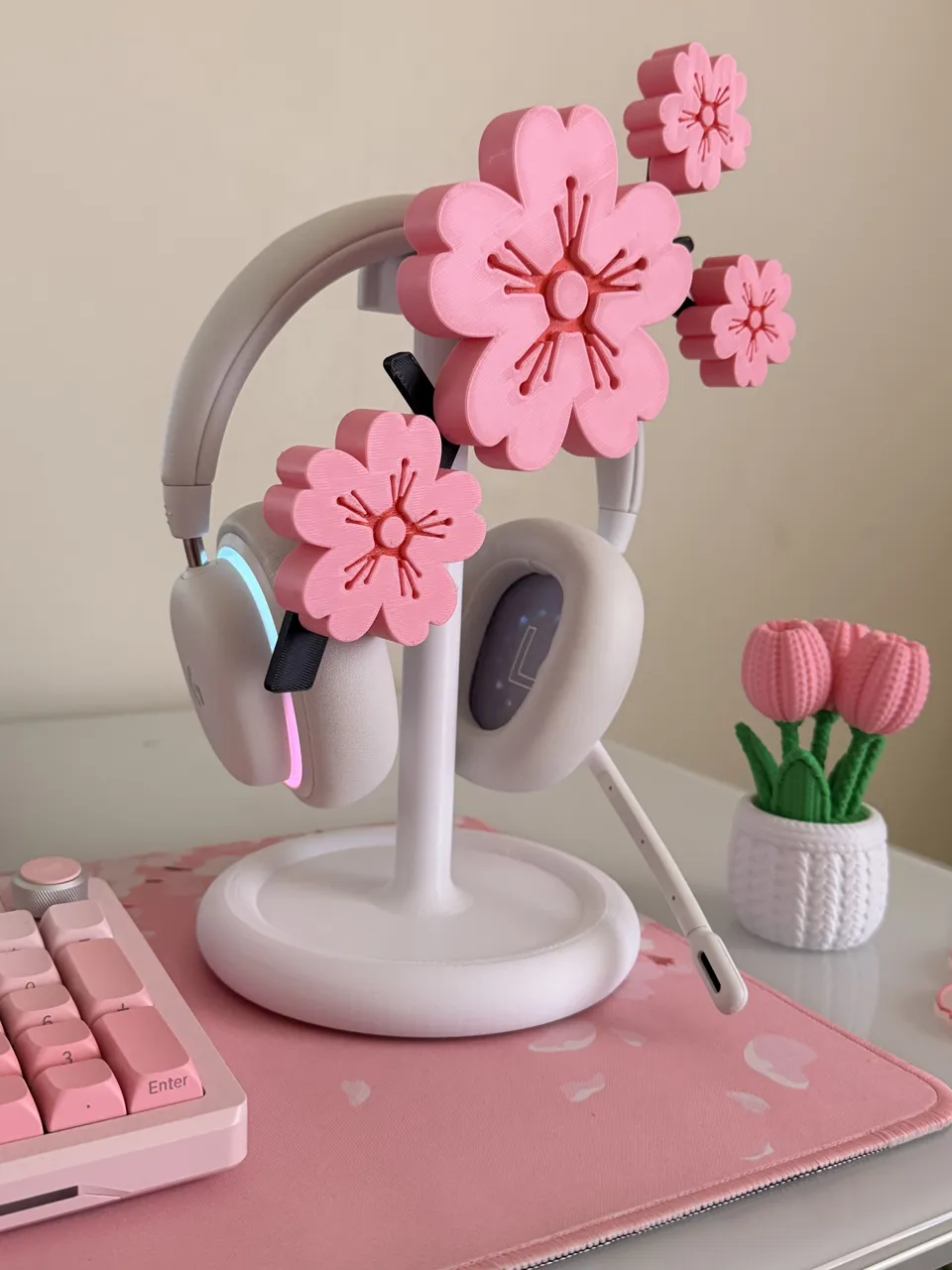 Sakura Cherry Blossom Headphone Stand view 4