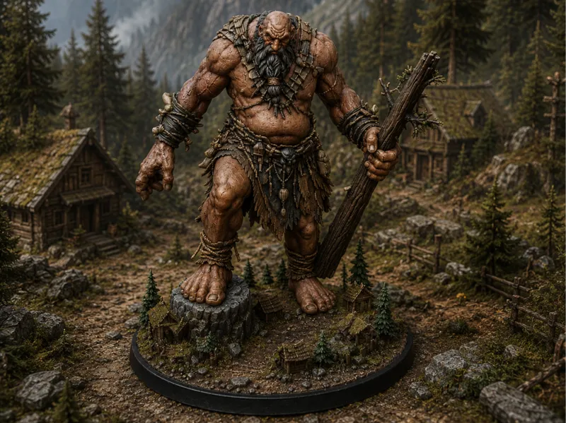 Giant with tree
