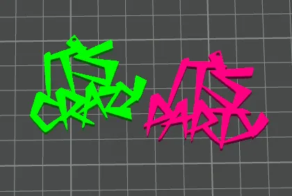 It's Crazy It's Party earrings Käärijä earrings view 2