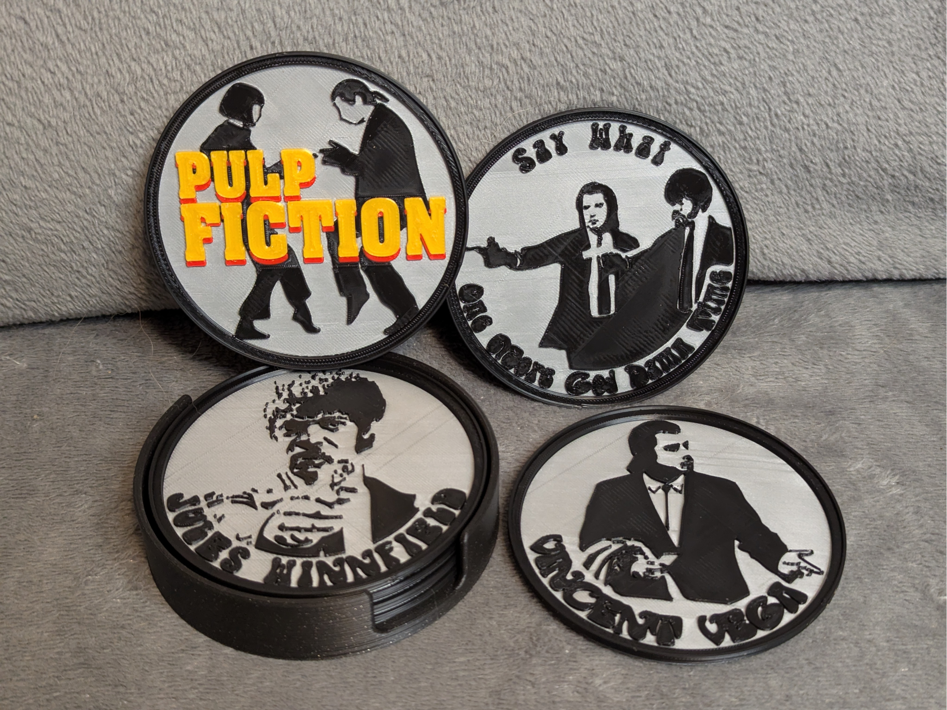 Pulp Fiction - 3D Stackable Coaster Set A