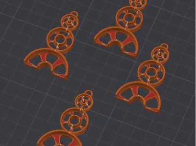 Scaled Gear Tree Ornament