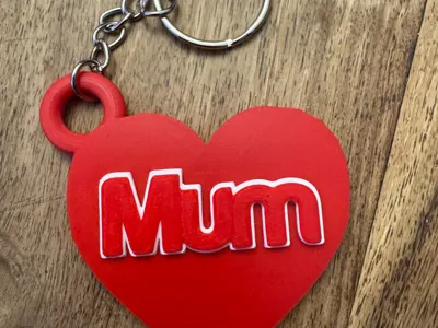 Mum heart keyring