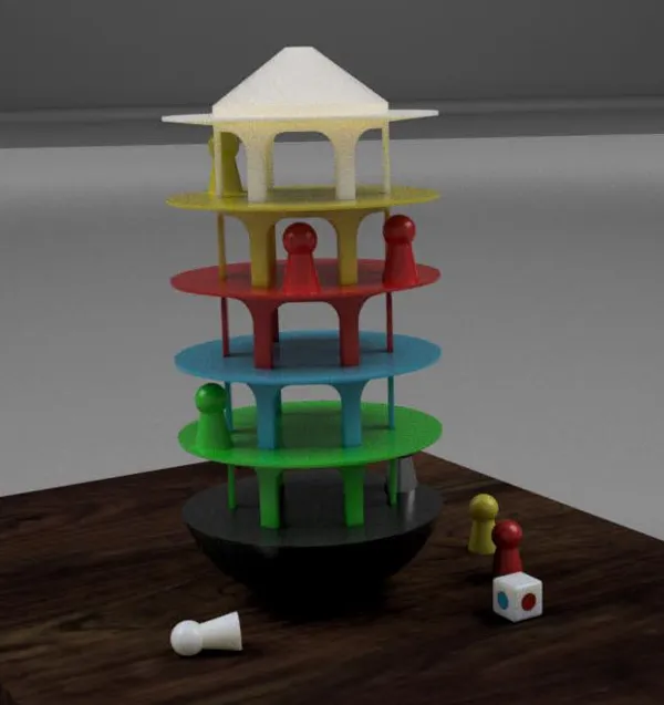 Jeu d'équilibre en tour