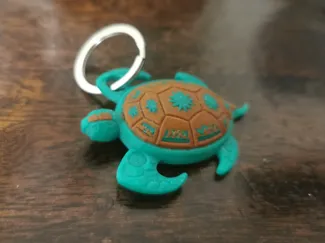 Multicolored Turtle Keychain