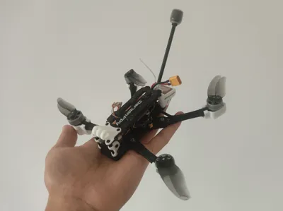 DarwinFPV foldape4 4-inch foldable drone printable parts, including additional foot pads