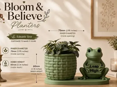 Frog Bloom & Believe Planter
