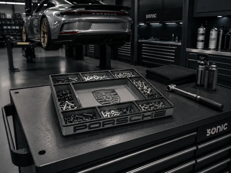 PORSCHE Sortiertablett für Schrauben & Kleinteile 