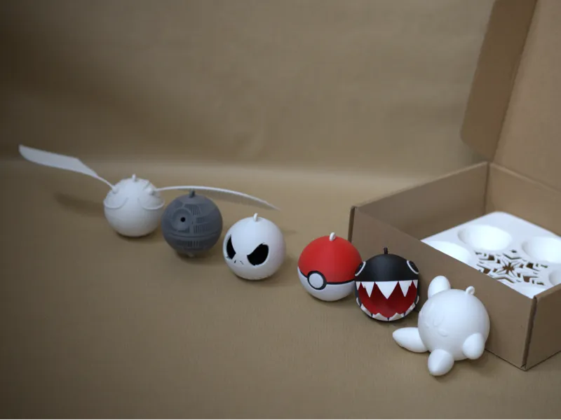 Nerdy christmas tree ornament set