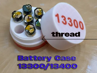 13300 x 7 Battery Case Holder Revolver-Style