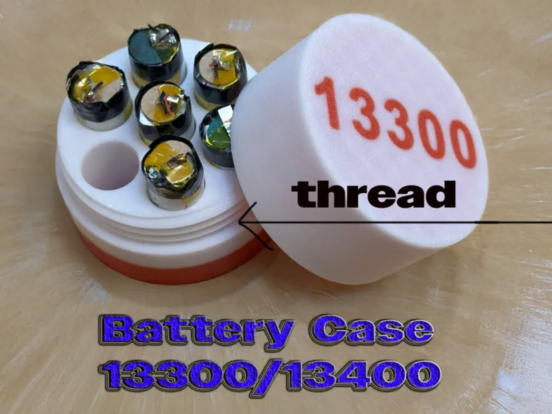 13300 x 7 Battery Case Holder Revolver-Style