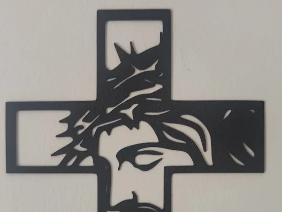 Faith Cross Wall Decor – Jesus Silhouette