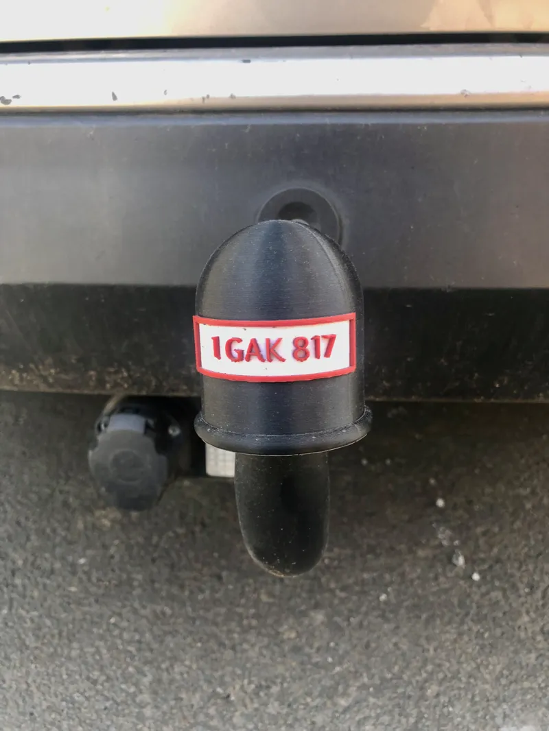 Customised trailer hitch cap