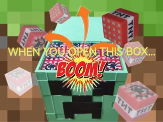 surprising bomb box-minecraft creeper