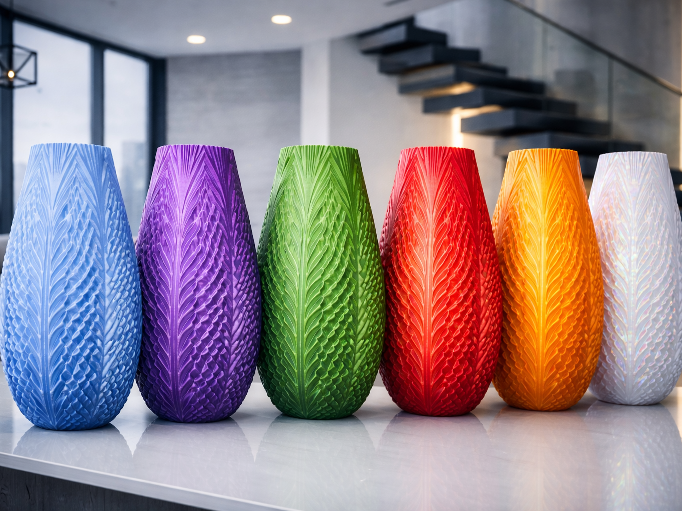 Moderne Design-Vase „Leaf Flow“