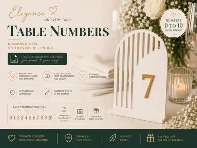 Table numbers / event centerpieces