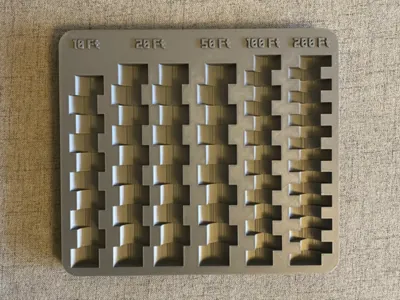 HUF Coin Storage and Counter Tray (10-200 HUF)