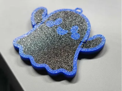 Happy Ghost Flexi Keychain – Halloween Fidget