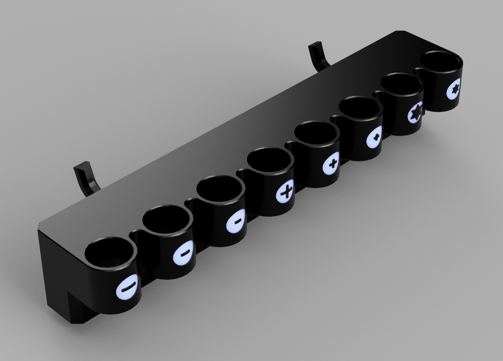 Miniatura 2 do modelo 3D Pegboard Precision Screwdriver Holder