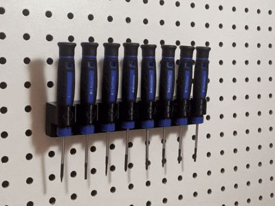 Pegboard Precision Screwdriver Holder