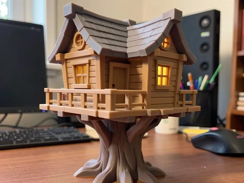 Animated Movie Inspired Cabin Treehouse Lamp Decor