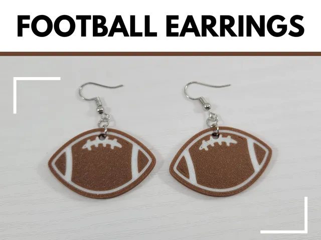 Football Earrings with Laces Gameday Accessories