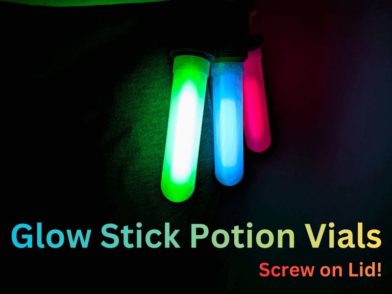 Screw Top Potion Vial - Optional Glow Stick