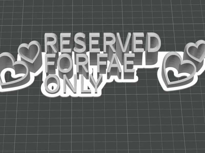 Reserved For FAE sign