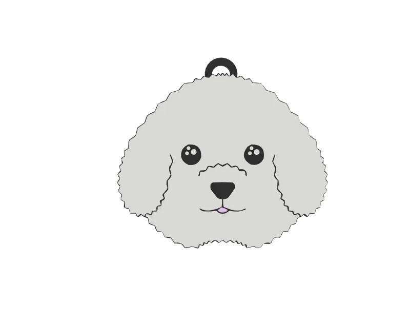 Bichon Frise Keychain