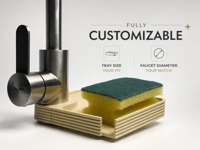 Customizable Kitchen Sink Sponge Tray